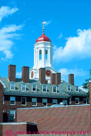 Stock Photo #14365: keywords -  architecture building buildings cambridge campus campuses college colleges colonial coopola dome domes education england harvard historic massachusetts new region school schools universities university vert