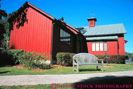 Stock Photo #9209: keywords -  berkshires cottage cottages england historic horz massachusetts museum museums new norman red rockwell site stockbridge studio