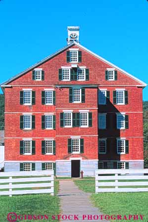 Stock Photo #9212: keywords -  angles architecture berkshires brick bricks building buildings design dwelling hancock historic massachusetts old older pittsfield rectangle right shaker square style tradition traditional vert village villages window windows