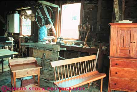 Stock Photo #9215: keywords - berkshires build building buildings craft crafts craftsman craftsmen design furniture hancock horz maker massachusetts old older pittsfield shaker shop skill style tradition traditional village villages wood wooden woodwork woodworking