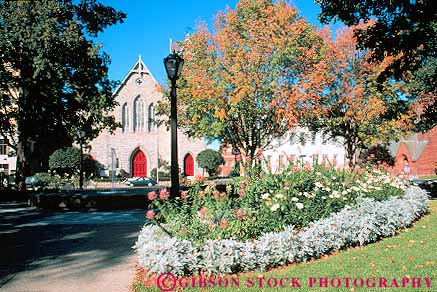 Stock Photo #14380: keywords - autumn berkshire berkshires center church churches color destination downtown fall foliage garden gardens hill hills horz massachusetts park pittsfield plaza plazas public season town towns travel vacation