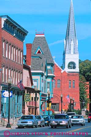 Stock Photo #9222: keywords -  adams architecture berkshires buildings business center city district downtown highway main massachusetts old road shops store stores street streets town towns traffic urban vert