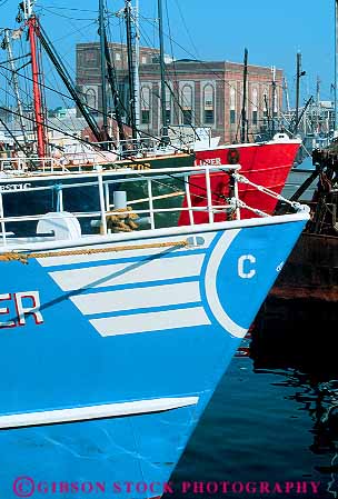 Stock Photo #14393: keywords -  angle angles bedford blue boat boats bright clean coast coastal color colorful corner corners england fishing geometric geometrical geometry harbor harbors historic in massachusetts new paint painted pattern port ports region seashore ship ships shore shoreline vert whaling