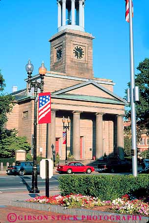 Stock Photo #14403: keywords -  american church churches downtown england historic history massachusetts new plymouth region street streets town towns urban vert