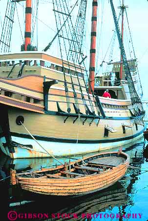 Stock Photo #14405: keywords -  american boat boats england historic history ii massachusetts mayflower new old pilgrim pilgrims plymouth reconstructed reconstruction region replica replicas replicate sail sailing ship ships vert vintage