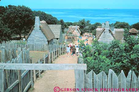 Stock Photo #14407: keywords -  american building buildings coast coastal england fort historic history horz living log massachusetts museum museums new ocean people pilgrim pilgrims plantation plimoth plymouth reconstructed reconstruction region replica replicas replicated replicates shore shoreline visiting wood