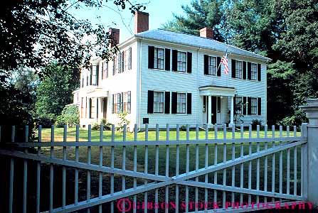 Stock Photo #14412: keywords - american architecture colonial concord design emerson england historic history home homes horz house independence massachusetts new ralph region revolution revolutionary style waldo war wood wooden