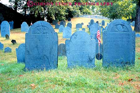 Stock Photo #14416: keywords -  american cemeteries cometary concord england grave graves graveyard headstone headstones historic history horz independence massachusetts new region revolution revolutionary slate stone stones war