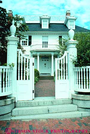 Stock Photo #14428: keywords - architecture coast coastal colonial design elegant england hampshire historic home homes house houses langdon new old portsmouth region shore shoreline style vert vintage white