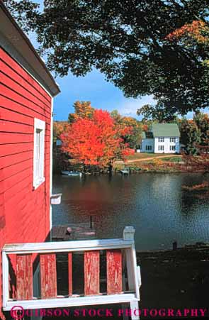 Stock Photo #9308: keywords - andover autumn color countryside england fall foliage hampshire highland lake lakes landscape maple new rural scenery scenic small town towns tree trees vert water