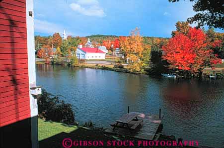 Stock Photo #9310: keywords -  andover autumn color countryside england fall foliage hampshire highland horz lake lakes landscape maple new rural scenery scenic small town towns tree trees water