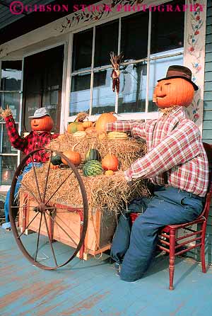 Stock Photo #14432: keywords -  artificial autumn characters color cute decorate decorated decoration england fake fall foliage funny halloween hampshire imitation mannequin new people pumpkin pumpkins region scarecrow scarecrows season squash vert
