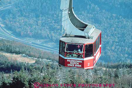 Stock Photo #14438: keywords -  autumn carries carry carrying color england fall foliage franconia gondola gondolas hampshire horz lift lifting lifts new notch park parks public region season state tram trams
