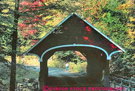 Stock Photo #14439: keywords - alone bridge bridges countryside covered england franconia hampshire horz new notch park parks private public region solitary solitude state stroll strolling strolls walk walker walking walks woman women wood wooden
