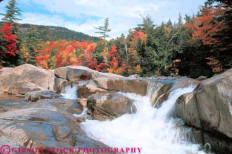 Stock Photo #14460: keywords -  along autumn color creek england fall falls foliage fresh hampshire highway horz hwy kancamagus landscape lower mountains natural nature new of rapid rapids region river route routes scenery scenic season stream swift water waterfall waterfalls white