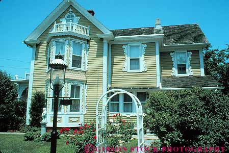 Stock Photo #14504: keywords - architecture building buildings cape court design home horz house jersey lamp may new post style victorian