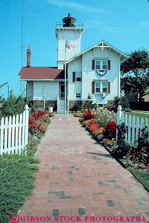 Stock Photo #14510: keywords -  architecture brick brickwork building coast coastal hereford historic jersey lighthouse lighthouses new path paths seashore shore shoreline vert wildwood