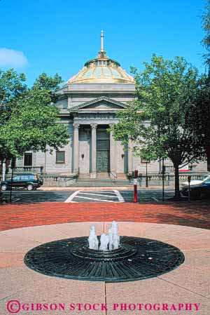 Stock Photo #9276: keywords -  architecture bank building buildings cities city classic classical dome domes england historic island new old providence rhode site stone vert vintage
