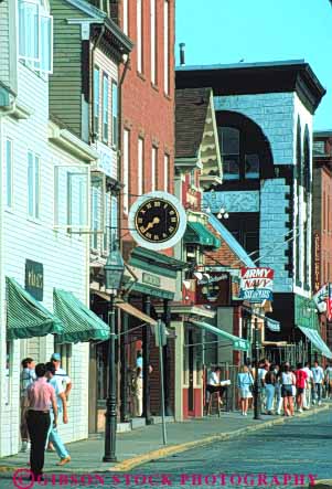 Stock Photo #9296: keywords -  business coast coastal community destination district downtown england island new newport rhode seashore shop shopper shoppers shops shore shoreline store stores street streets town towns travel vacation vert