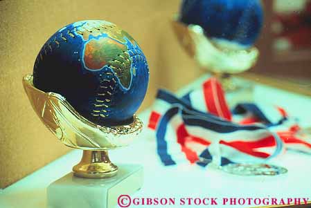 Stock Photo #14551: keywords - award awards baseball city display displaying displays fame famous hall halls horz of oklahoma softball trophies trophy