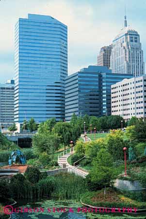 Stock Photo #7720: keywords -  america american architecture building buildings business center cities city cityscape cityscapes downtown garden high modern myriad new office oklahoma park plaza rise skyline skylines urban usa vert