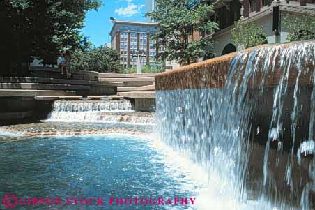 Stock Photo #7723: keywords -  america american architecture building buildings business center cities cityscape cityscapes downtown fountain high horz main mall modern new office oklahoma rise skyline skylines street tulsa urban usa water waterfall