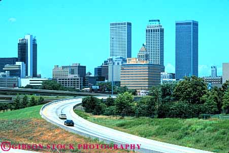 Stock Photo #7724: keywords -  america architecture building buildings business center cities cityscape cityscapes downtown high horz modern new office oklahoma rise skyline skylines tulsa urban usa