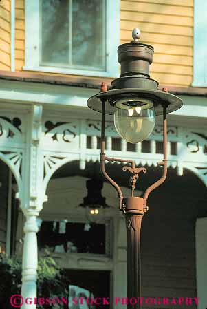 Stock Photo #14567: keywords -  architecture building buildings columbus design gas georgia historic home houses lamp lamps style tradition traditional vert