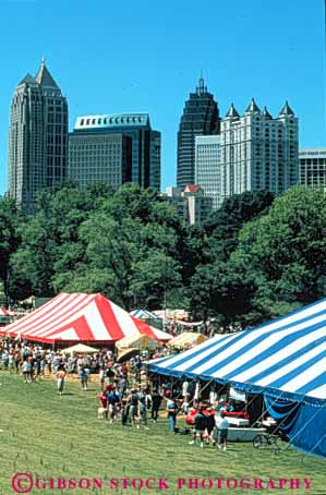 Stock Photo #3335: keywords -  atlanta building city cityscape dogwood downtown fair festival georgia park skyline tent vert