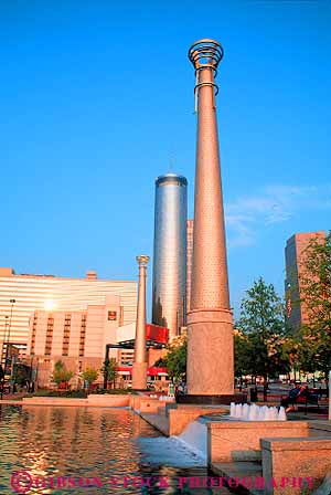 Stock Photo #11607: keywords -  atlanta building buildings centennial cities city cityscape cityscapes downtown fountain fountains georgia olympic park south southern street streets urban vert water