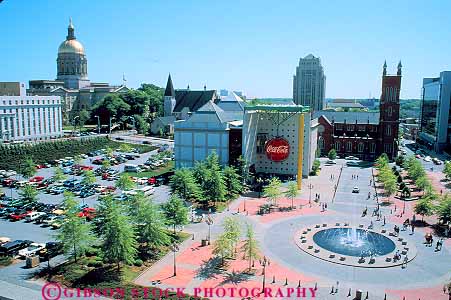 Stock Photo #11609: keywords - atlanta building buildings capitol capitols cities city cityscape cityscapes coca cola downtown georgia horz of plaza plazas polk south southern state street streets summer urban world