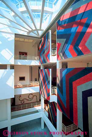 Stock Photo #11616: keywords - architecture art atlanta atrium atriums ceiling cities city downtown georgia glass high interior linear modern mural murals museum museums new of pattern robinson skylight south southern style urban vert