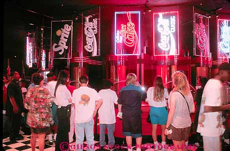 Stock Photo #11620: keywords -  atlanta attraction coca cola downtown drink drinking drinks georgia horz of people sample samples sampling soft south southern taste tasting tourist urban world