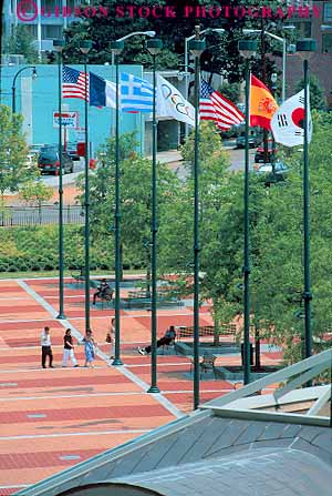 Stock Photo #11659: keywords - atlanta centennial city flag flags georgia international municipal olympic park parks pole poles public south southern urban vert