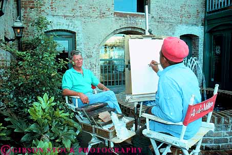 Stock Photo #14588: keywords -  african american architecture art artist artistic black create creative creativity design destination ethnic ethnicity georgia historic horz man men minority paint painting portrait pose poses posing region savannah south southern style travel