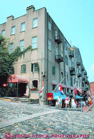 Stock Photo #14590: keywords -  architecture cobble cobbles cobblestone cobblestones design destination georgia historic old pavement people region river rock savannah south southern stone street style surface tourist tourists tradition traditional travel travelers vert vintage