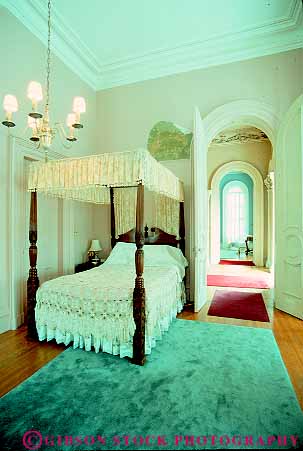 Stock Photo #14608: keywords -  antique antiques architecture bed bedroom brick building buildings canopies canopy design furniture georgia hay historic home homes house houses interior interiors macon mansion mansions old residence style tradition traditional vert vintage