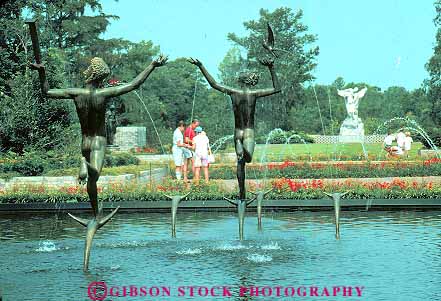 Stock Photo #14671: keywords -  art brookgreen carolina display displaying displays fountain garden gardens horz outdoor outside people public sculpture sculptures south statuary statues tour touring tourist tourists tours
