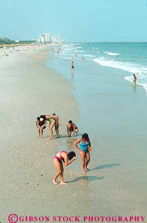 Stock Photo #14674: keywords -  atlantic beach beaches carolina child children coast coastal collect collecting collects destination families family find finding finds grand hot kid kids leisure myrtle ocean people recreation resort resorts sand sea shell shore shoreline south strand stroll strolling sunny sunshine surf travel vacation vert warm water wave waves