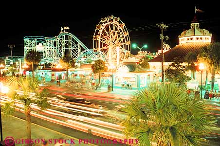 myrtle beach park amusement carolina south dusk rides night m45 streets lights shoreline