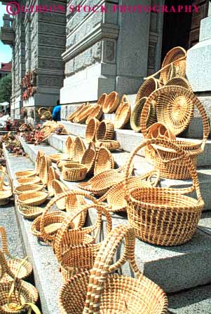 Stock Photo #9629: keywords -  array basket baskets business carolina charleston collection craft crafts destination display hand handmade made merchandise outdoor outside retail sell seller selling small south straw street travel vendor vendors vert