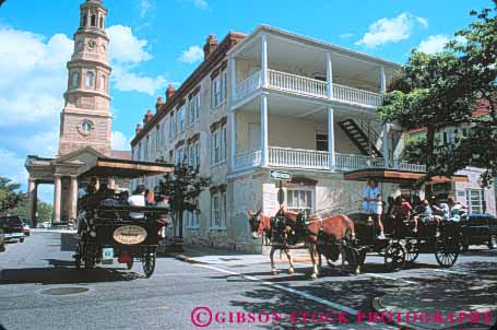 Stock Photo #9633: keywords - carolina carriage carriages charleston destination historic horse horz south street streets tour tourist tourists tours travel