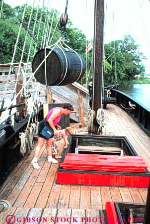 Stock Photo #9642: keywords -  adventurer american carolina charles charleston daughter historic history landing living mother museum museums old reconstruct reconstructed released replica replicate replicated ship site south tourist tourists towne vert