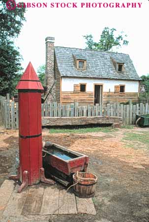 Stock Photo #9643: keywords -  american area building buildings cabin carolina charles charleston historic history landing living museum museums pump settlers site south towne vert water