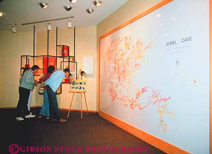 Stock Photo #14737: keywords -  cave cavern caverns caves center dakota dissolution federal geologic geological geology group groups horz jewel limestone map maps national park parks people public south tour tourist tourists tours underground visitor visitors