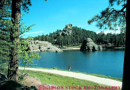 Stock Photo #14742: keywords -  along custer dakota fish fisherman fishermen fishing horz lake lakes man men one park parks peaceful privacy private public quiet recreation shore solitary solitude south sport state summer sylvan