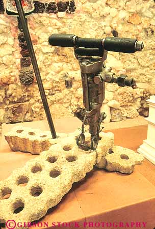 Stock Photo #14743: keywords -  borglum center commemorate commemorating dakota display displaying displays drill drilling equipment exhibit exhibits gallery gutzon hammer historical jack keystone mt museum museums rock rushmore sculptor sculpture south vert
