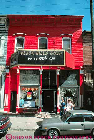 Stock Photo #14761: keywords -  architecture building buildings dakota deadwood design gold red south store style town towns vert western