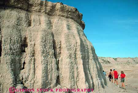 Stock Photo #14787: keywords -  badlands dakota eroded erodes eroding erosion formations group groups hike hiker hikers hiking horz national park parks prairie public recreation sedimentary south walk walker walking walks