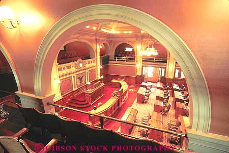 Stock Photo #14800: keywords -  arch arches architecture balconies balcony building buildings capitol capitols chamber dakota design government greek horz house interior interiors legislature of pierre south state style view